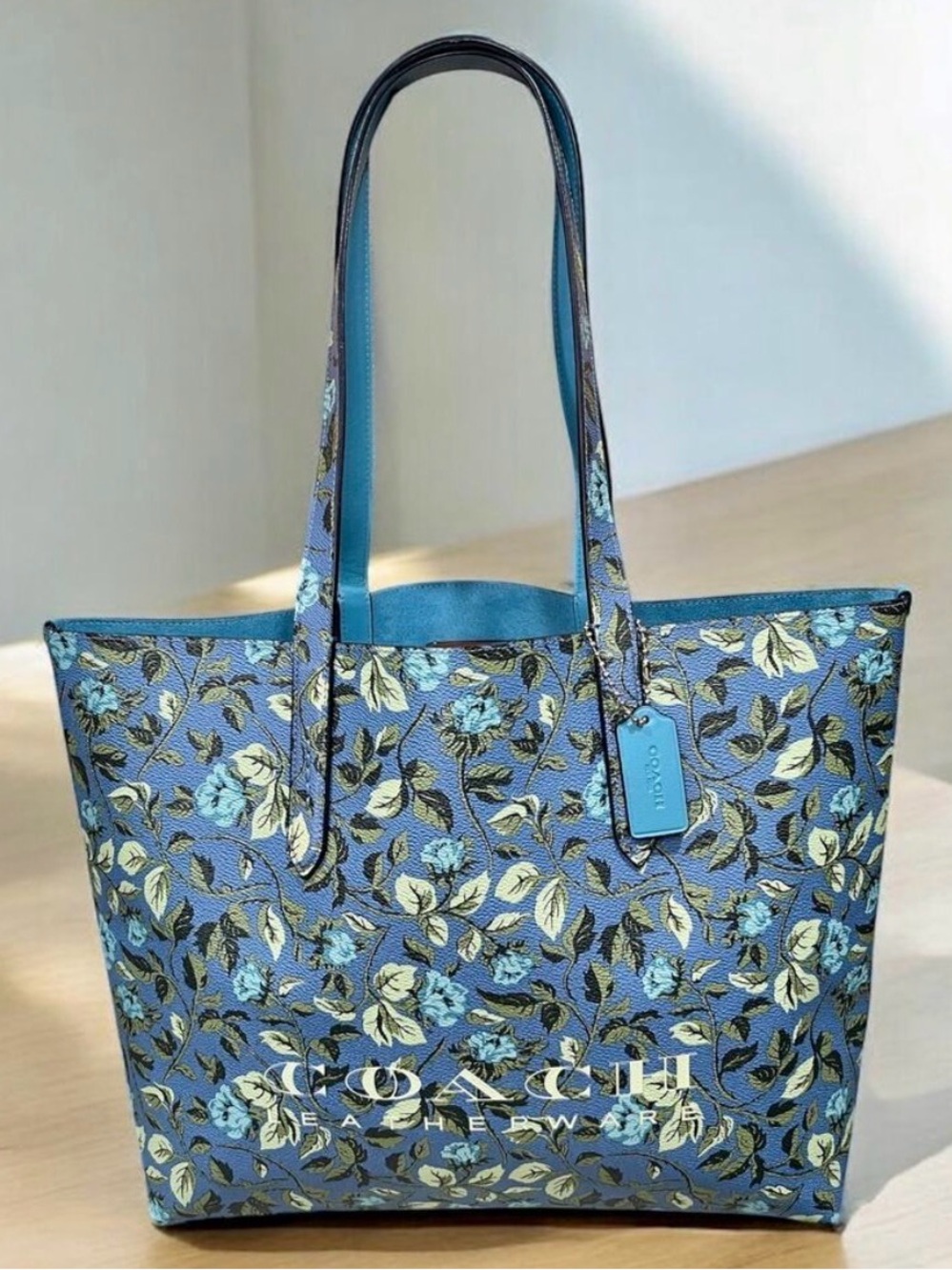 Coach Disney x Coach Highline Tote Sleeping Rose Floral Style 55181